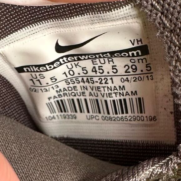 Nike Men’s Size 11.5 Roshe Run Running Shoes Petra Brown Tiger Camo GPX - Picture 7 of 8